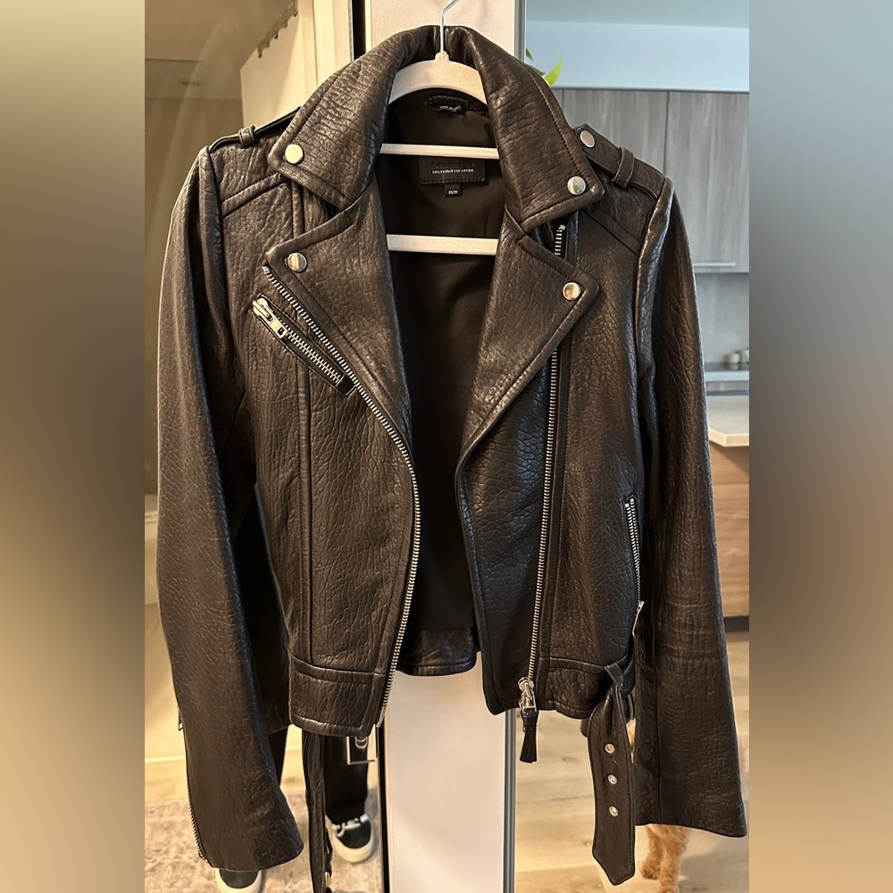 Mackage leather bomber jacket